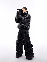 Men's Winter Reflective Line Bread Coat Thickened